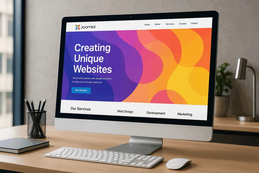 Adaptation du modèle Joomla à l'écran avec un design web moderne
