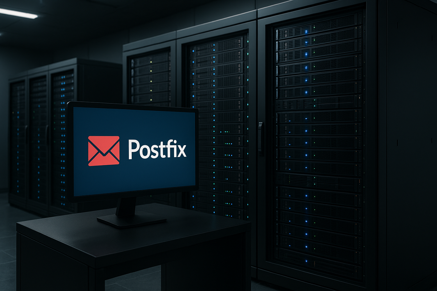 Serveur de messagerie Postfix dans un environnement de serveur moderne, mise en place informatique professionnelle