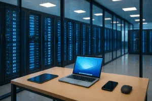 Serveurs ultramodernes pour l'hébergement partagé et dédié dans un centre de données