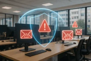 Systèmes informatiques de bureau protégés par des technologies numériques anti-spam