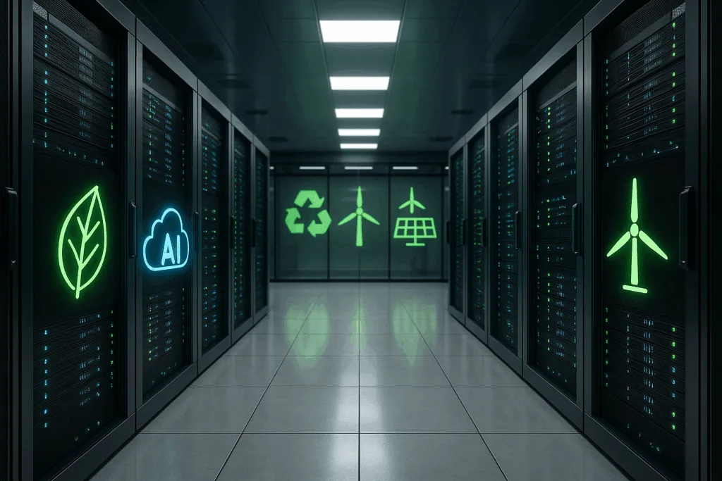 Un centre de données doté d'une technologie d'hébergement moderne et d'énergie verte