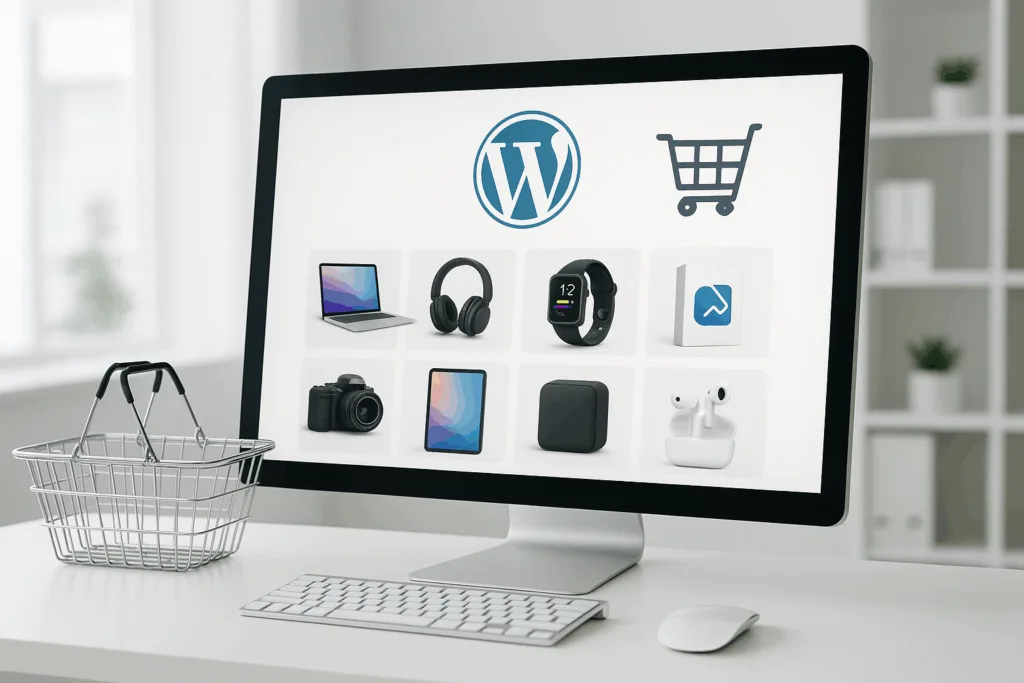 Boutique en ligne WordPress moderne avec plug-ins e-commerce, numérique et physique