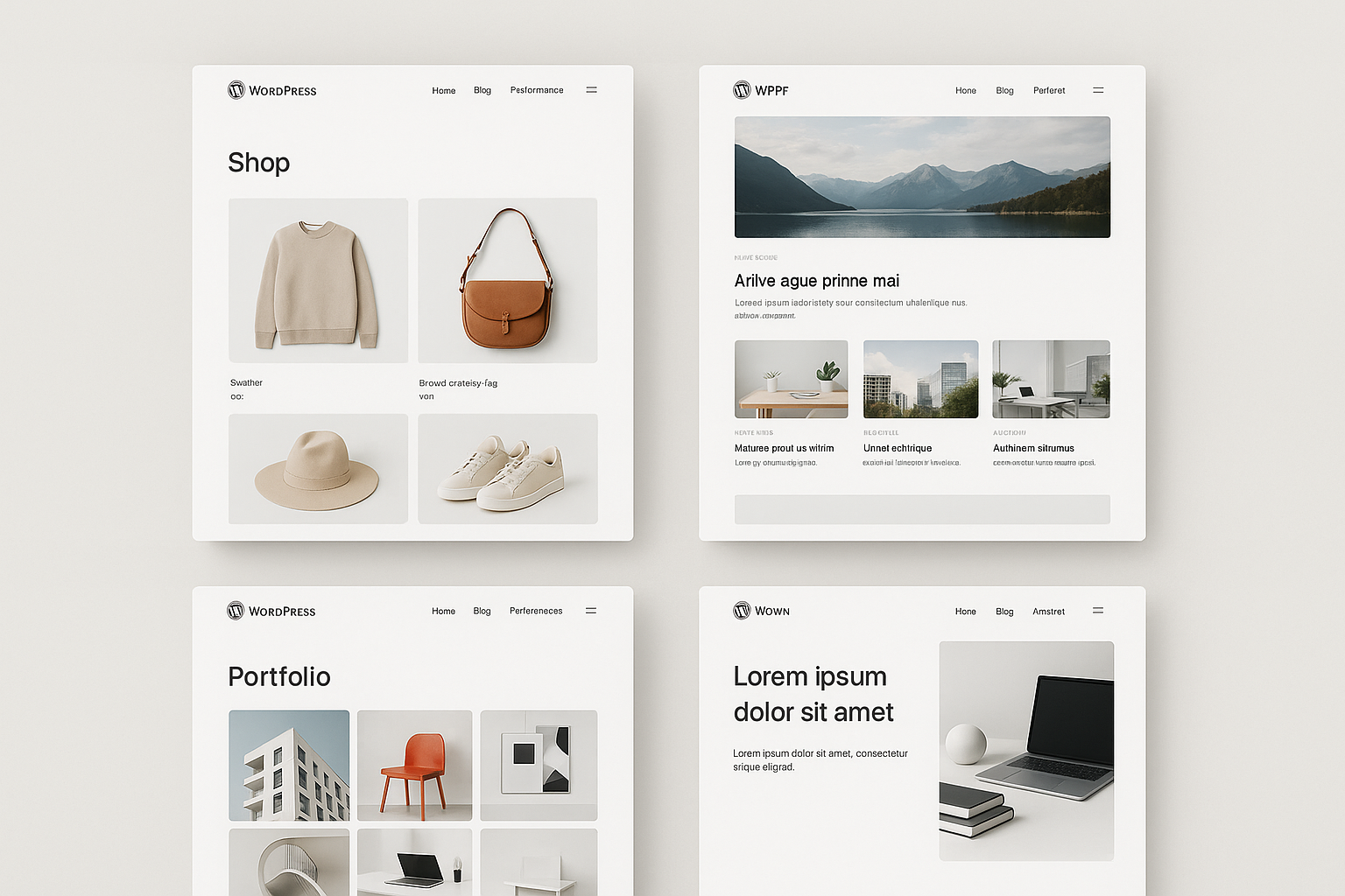 Thème WordPress moderne pour différents secteurs avec design responsive