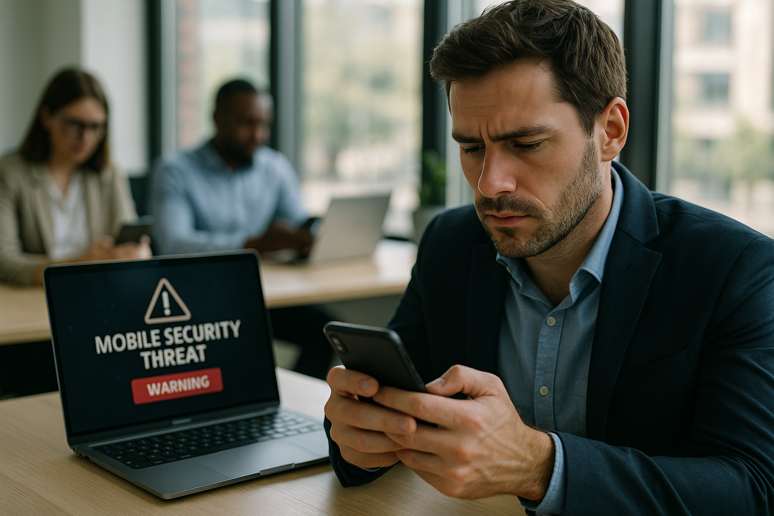 Menaces pour la sécurité des téléphones portables en 2025 au bureau