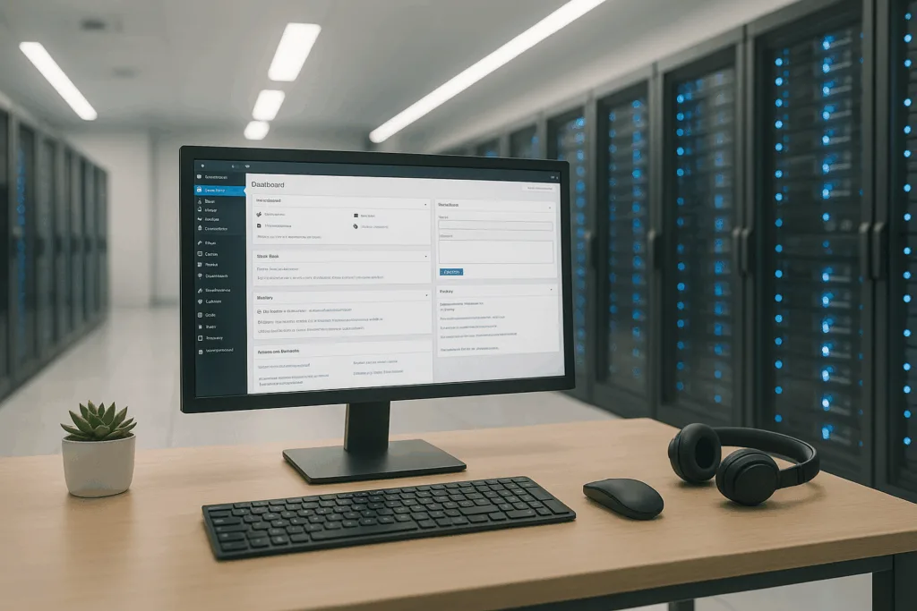 Hébergement WordPress 2025 : espace serveur haute performance avec tableau de bord