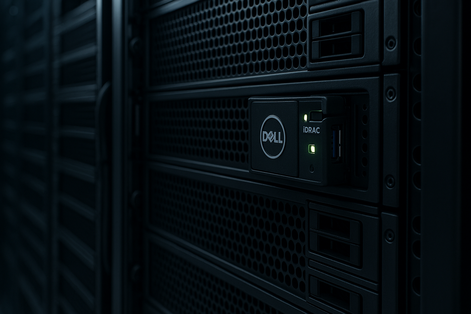 Mise à jour de sécurité Dell iDRAC dans le rack du serveur