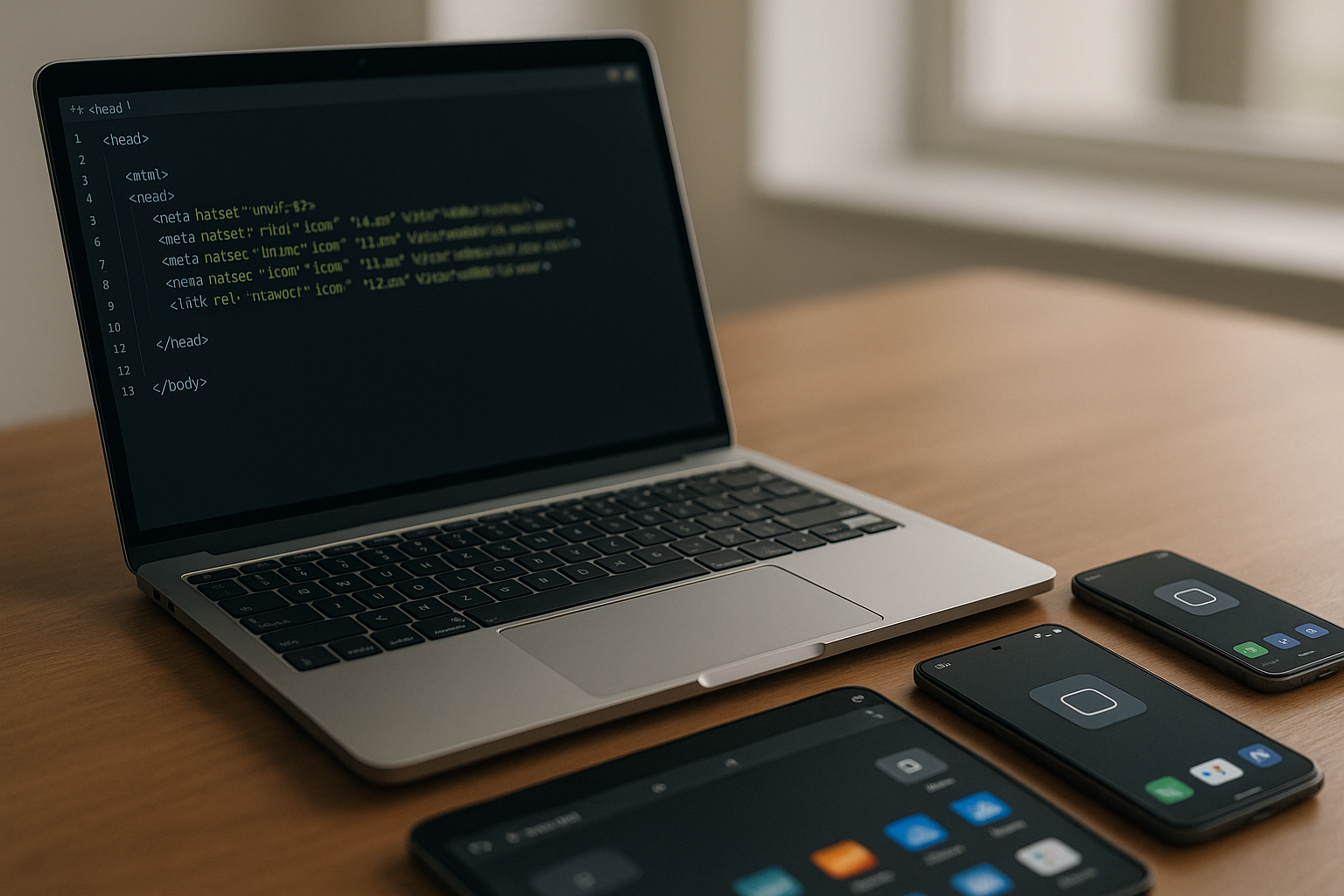 Intégration de favicon sur Apple, Android et Windows avec vue du code