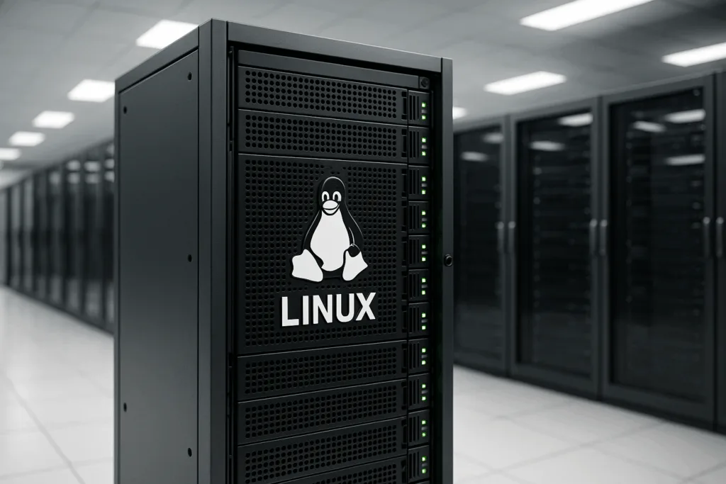 Serveur Linux sécurisé dans un centre de données moderne avec Server Hardening