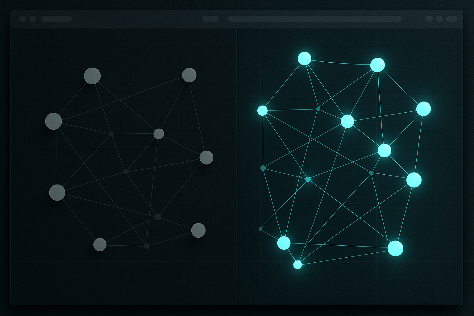 Diagramme de réseau avec pages web indexées et exclues séparées