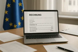 Facture numérique avec numéro de TVA dans WooCommerce sur ordinateur portable