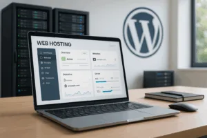Environnement d'installation de WordPress Multisite dans Plesk avec serveurs et tableau de bord