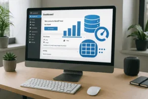 Image d'un tableau de bord WordPress propre avec des tables de base de données nettoyées