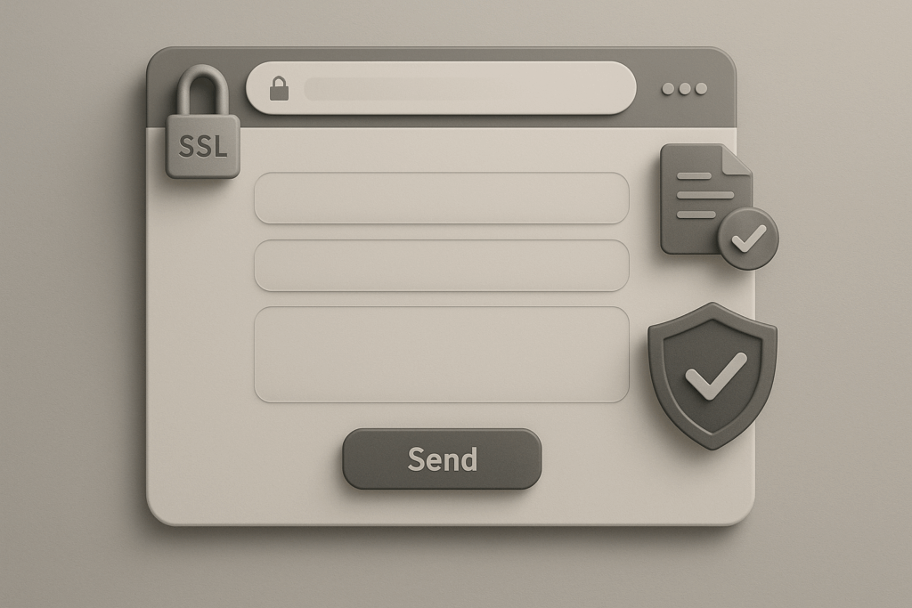 Formulaire de contact moderne et sécurisé avec SSL et protection des données