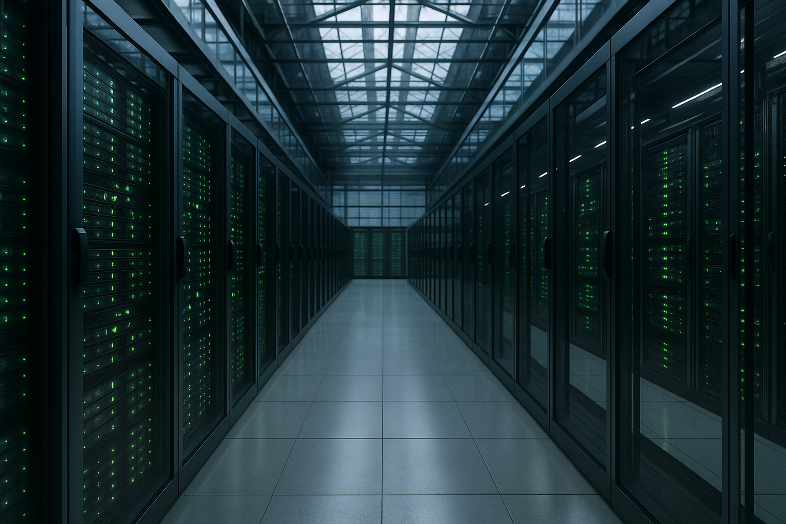 Salle de serveurs Strato Hosting avec un uptime élevé dans un environnement moderne