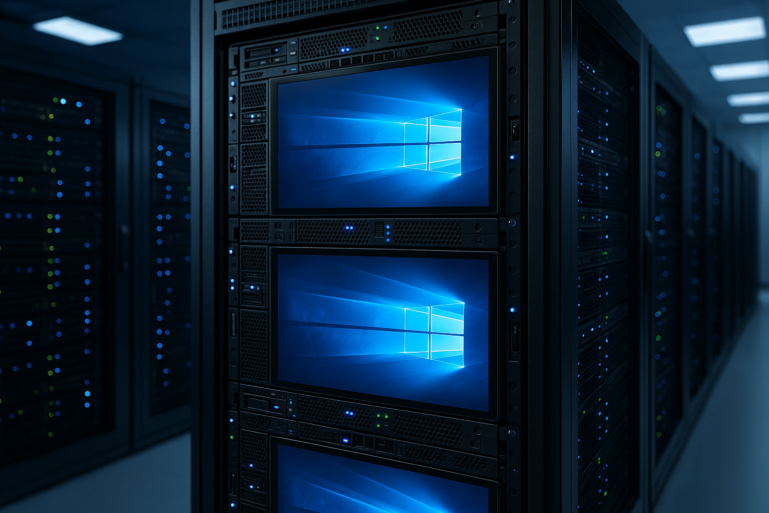 Configuration professionnelle du serveur pour l'hébergement Windows VPS avec une infrastructure informatique moderne