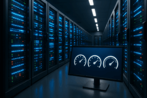 Architecture de serveur ultramoderne avec des serveurs haute performance pour un hébergement rapide de WordPress