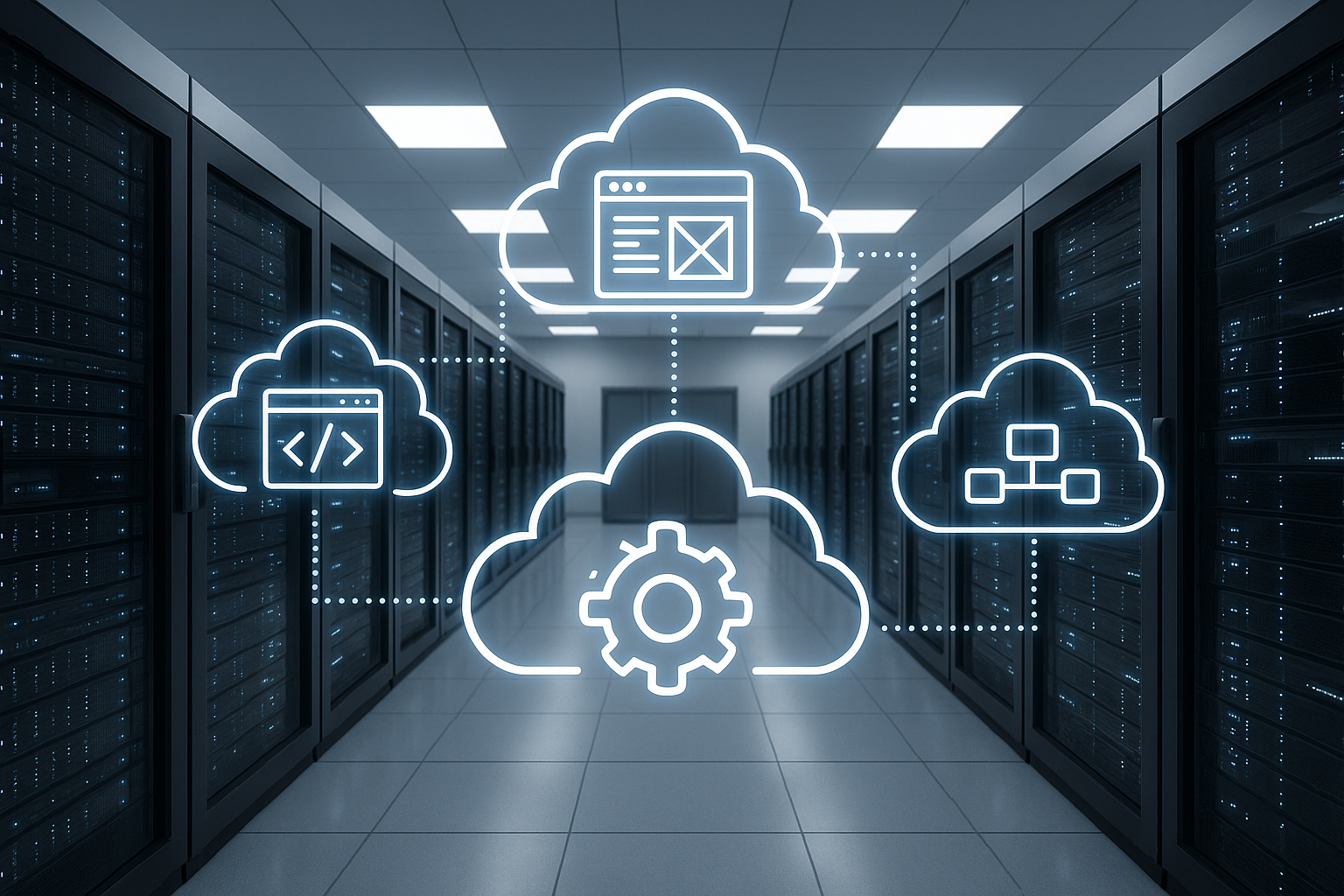 Un centre de données moderne avec une infrastructure cloud-native