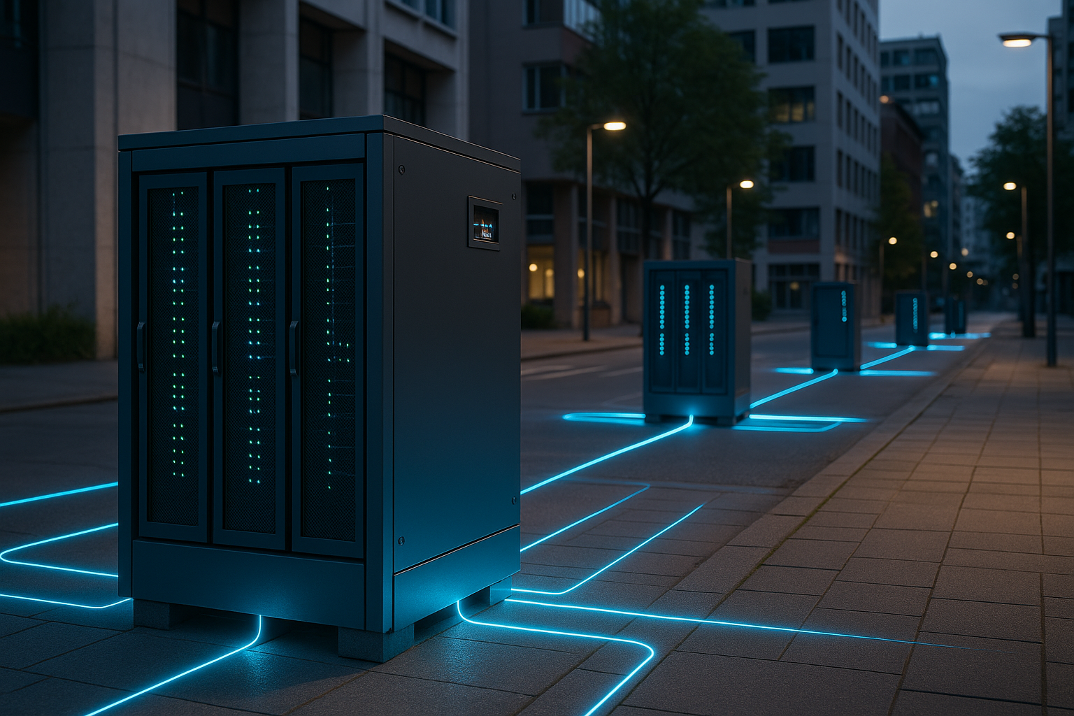 Micro Datacenter de style urbain, en réseau, efficace sur le plan énergétique et compact.
