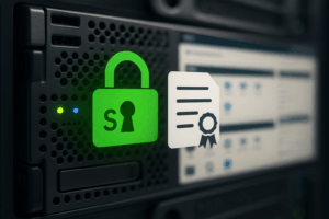 Serveur web sécurisé avec verrou SSL et certificat numérique
