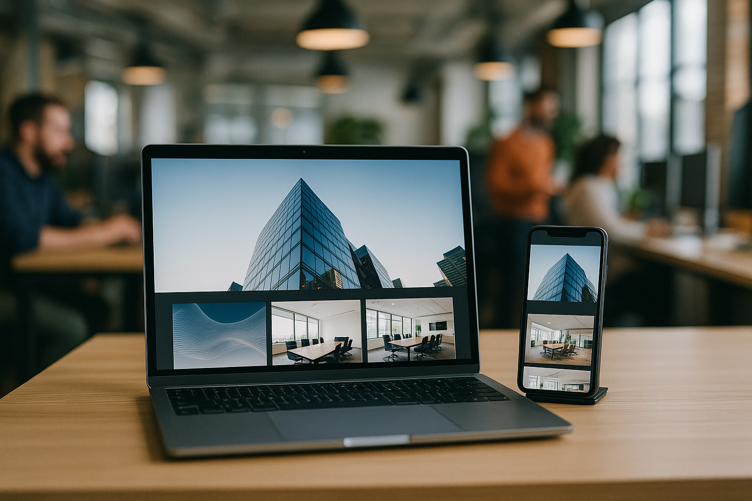 Laptop présente un hébergement web professionnel pour les petites entreprises.