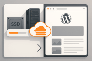 Comparaison de la mise en cache de WordPress : le navigateur montre des temps de chargement lents et rapides grâce à la mise en cache en comparaison directe