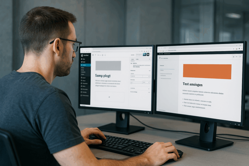 Hébergement WordPress Staging dans un bureau professionnel