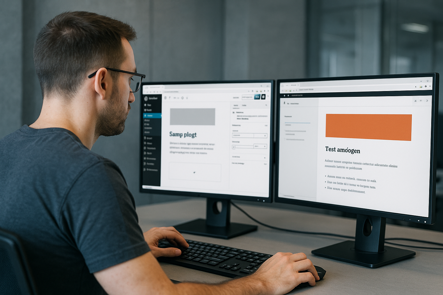 Hébergement WordPress Staging dans un bureau professionnel