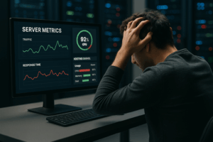 Le tableau de bord CPU Throttling affiche les limites de performances et les métriques du serveur en temps réel.
