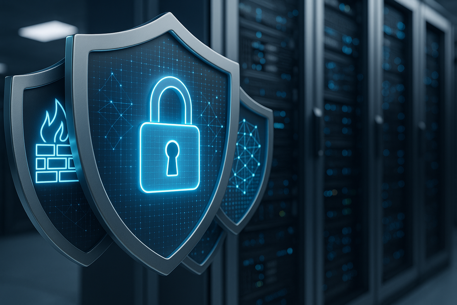 Niveaux de sécurité multicouches avec boucliers numériques et couches de protection pour une défense en profondeur dans l'hébergement web