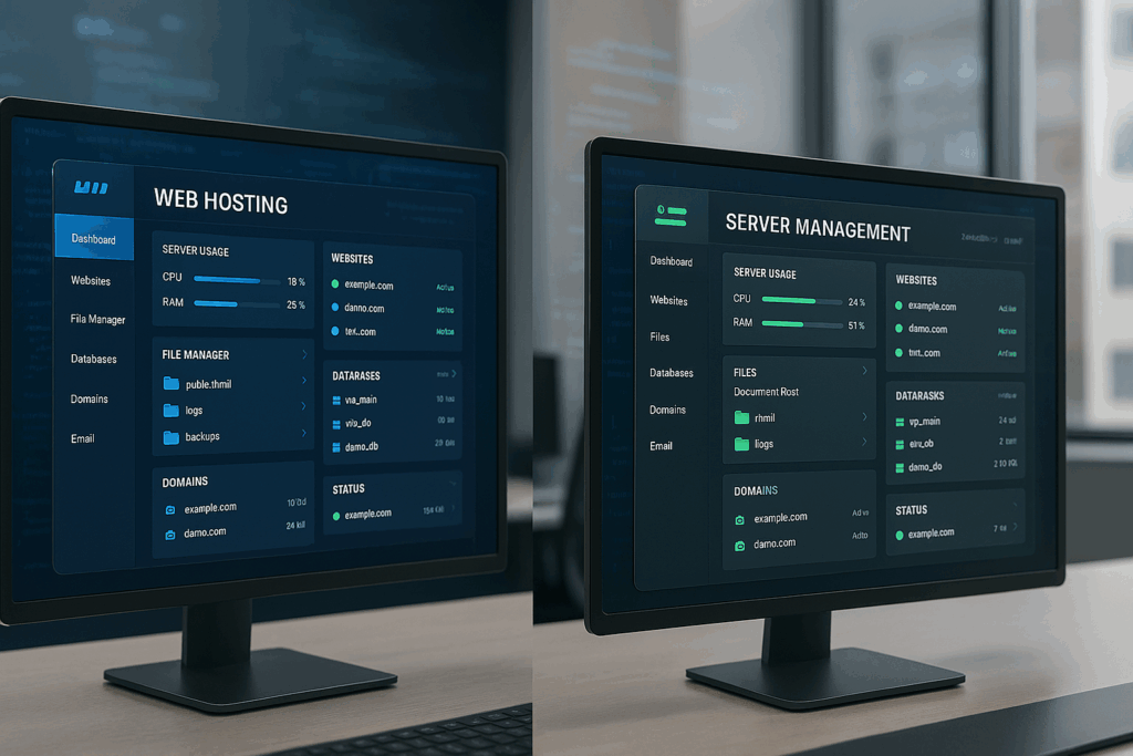 Comparaison des panneaux de contrôle Enhance et aaPanel pour la gestion des serveurs