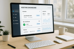 Un tableau de bord d'hébergement moderne pour une gestion centrée sur l'utilisateur