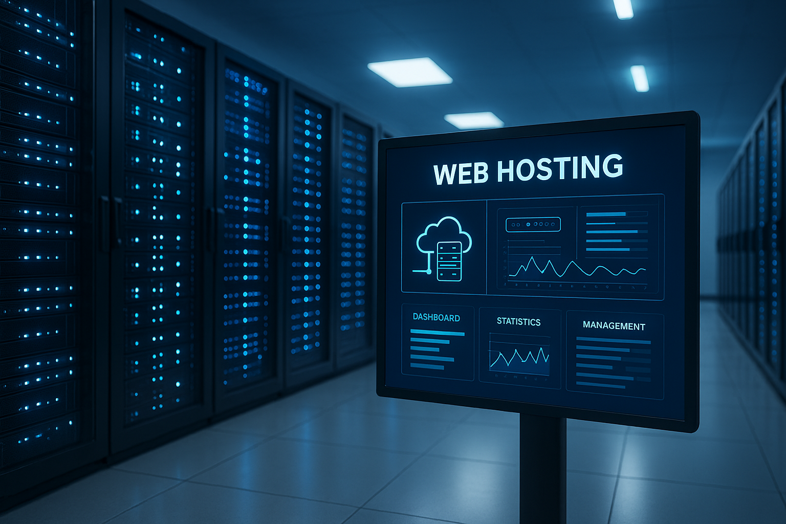 Serveur avec interface Plesk pour l'administration centrale du serveur d'hébergement web
