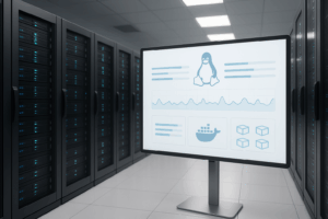 Panneau de serveur moderne Tableau de bord dans le centre de données