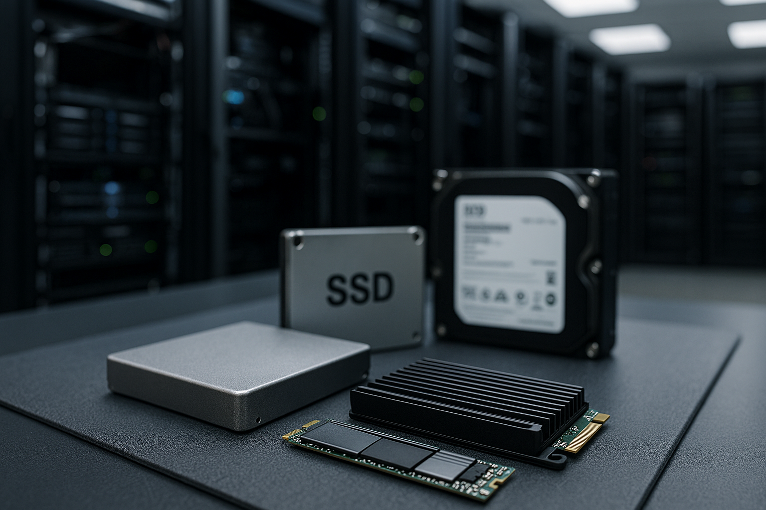 Hiérarchies de stockage dans l'hébergement Web : comparaison directe entre NVMe, SSD et HDD