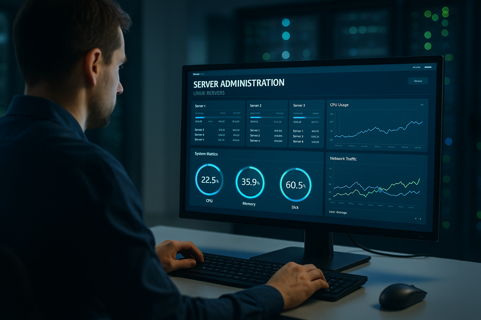 Administration système Webmin via une interface Web avec tableau de bord de gestion du serveur