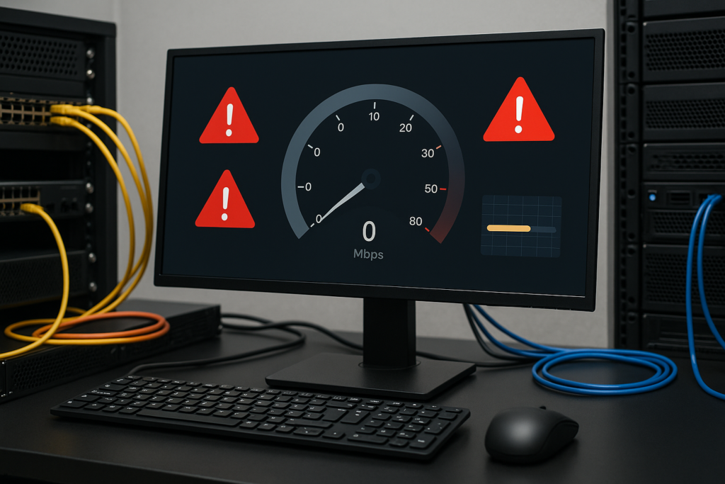 Erreur Speedtest lors de la mesure des performances du site Web visualisée