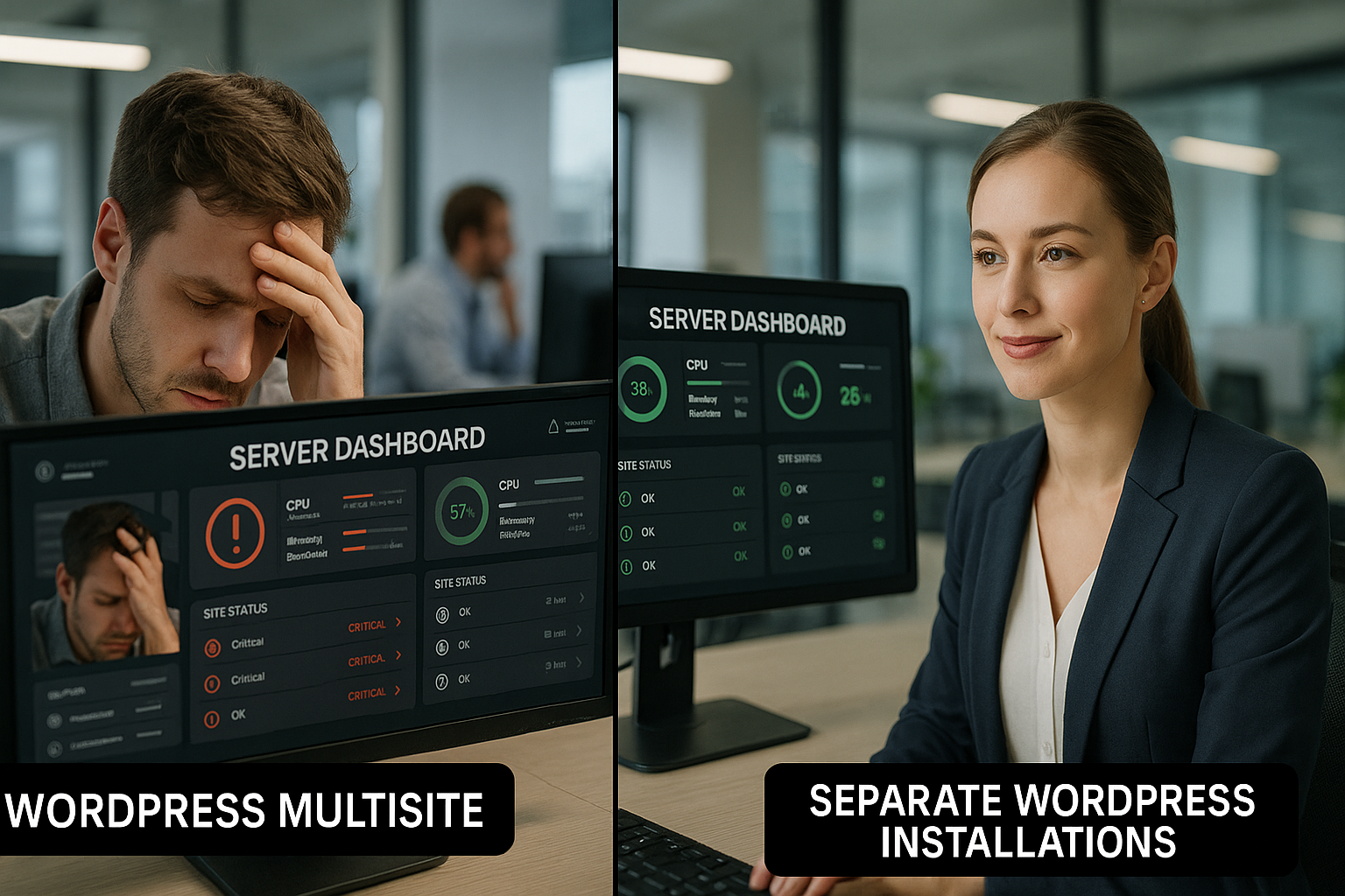 WordPress multisite : défis par rapport aux installations séparées - Comparaison de la complexité administrative
