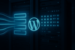 Serveur avec site WordPress utilisant le cache de page et le cache d'objet pour des temps de chargement rapides
