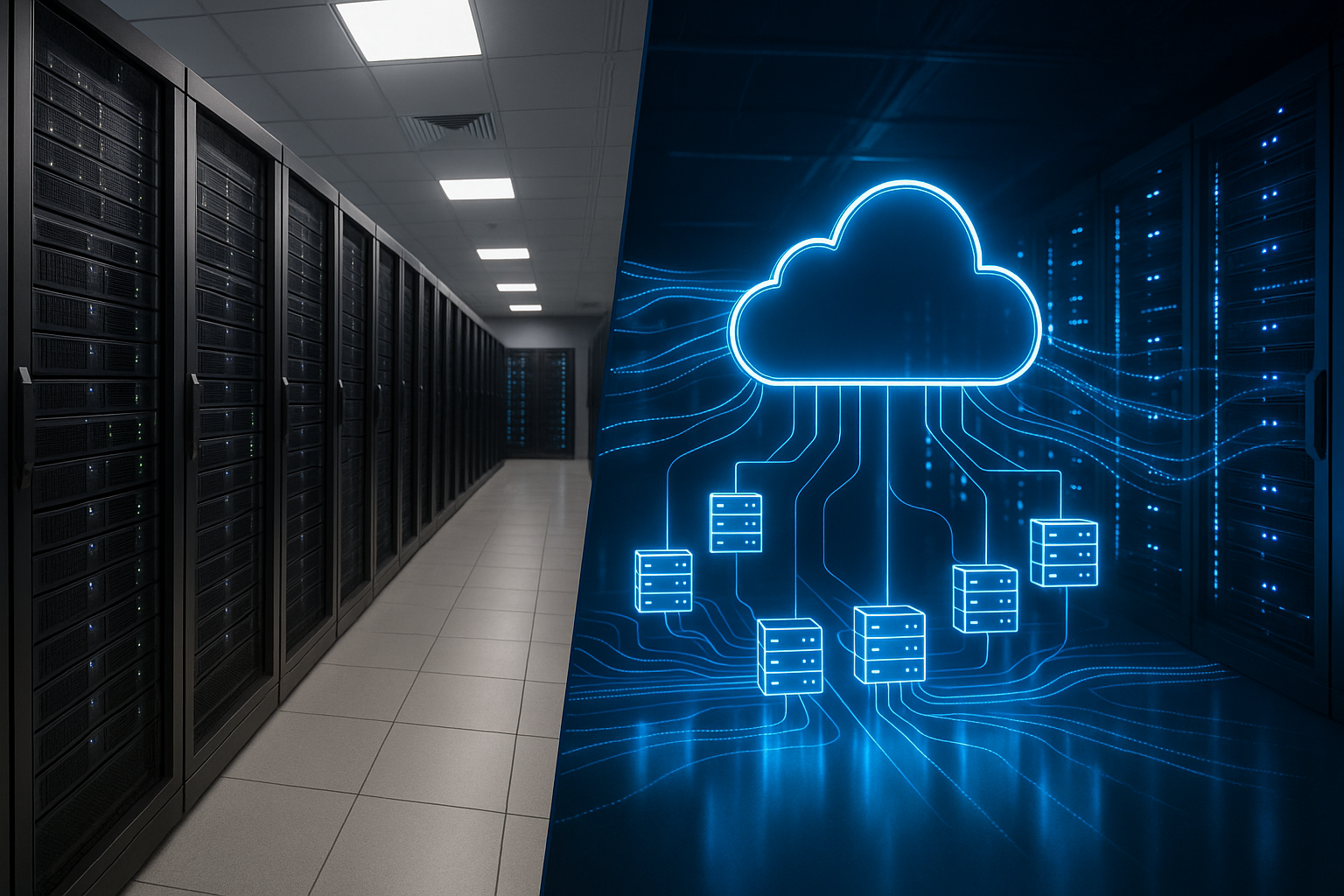 Comparaison de l'hébergement en nuage et de l'hébergement web classique Délimitation technique