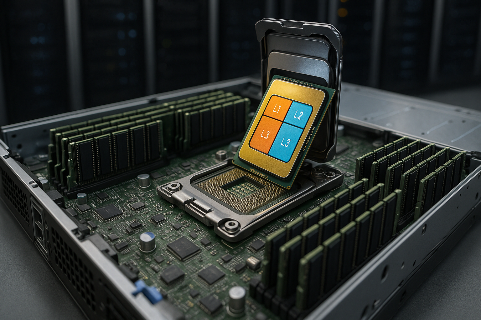 Cache CPU L1 L2 L3 dans l'architecture du serveur pour la performance d'hébergement