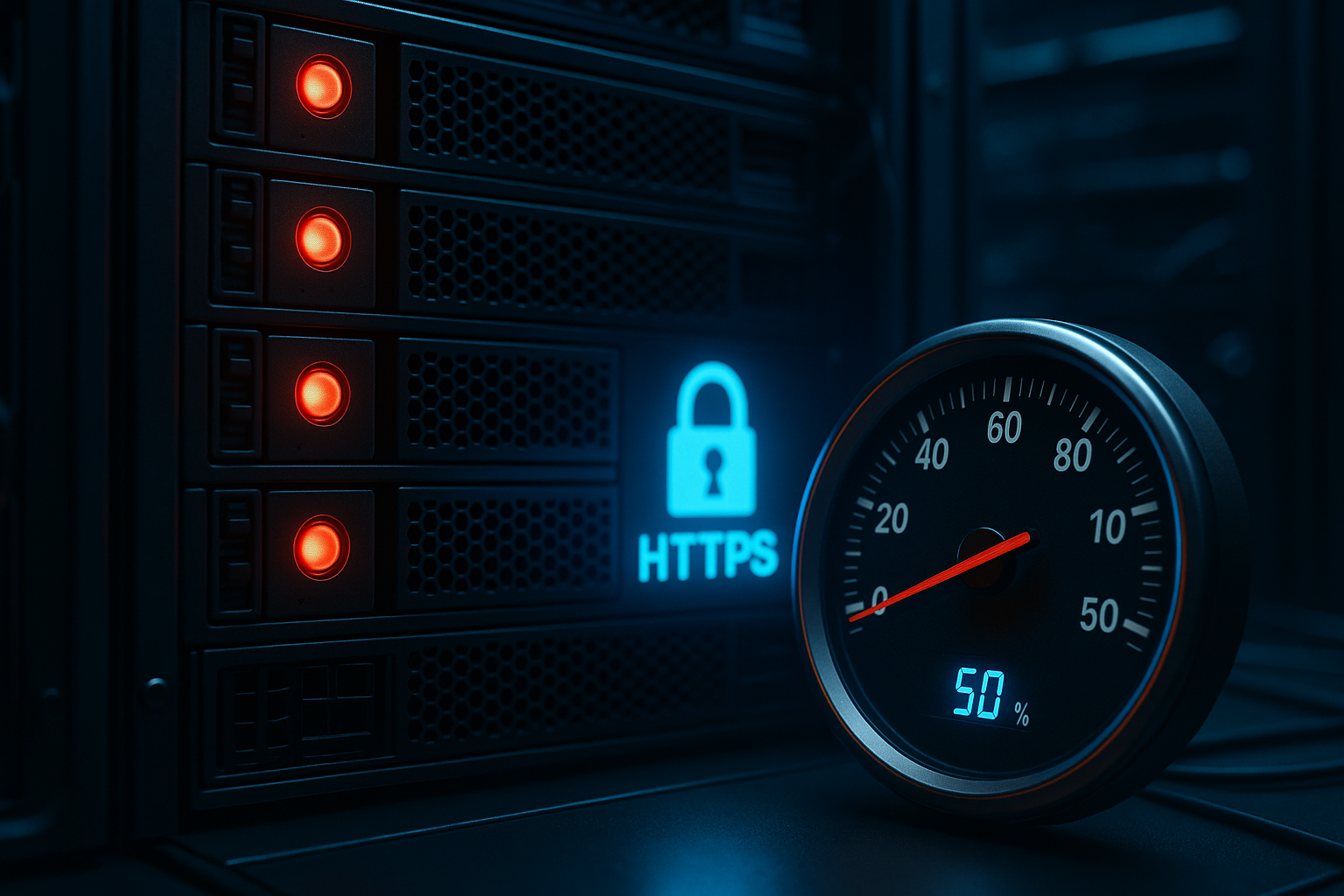 Serveur avec configuration de performance de redirection HTTPS freinée