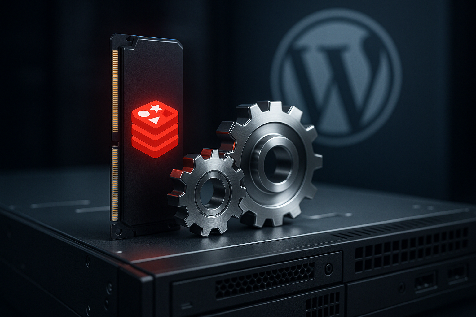 Serveur avec cache d'objets Redis et base de données optimisée pour les performances WordPress