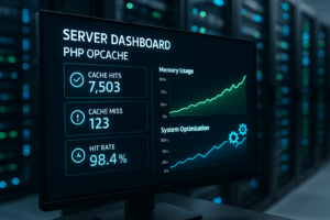 Tableau de bord de performance PHP Opcache avec utilisation de la mémoire et statistiques du cache