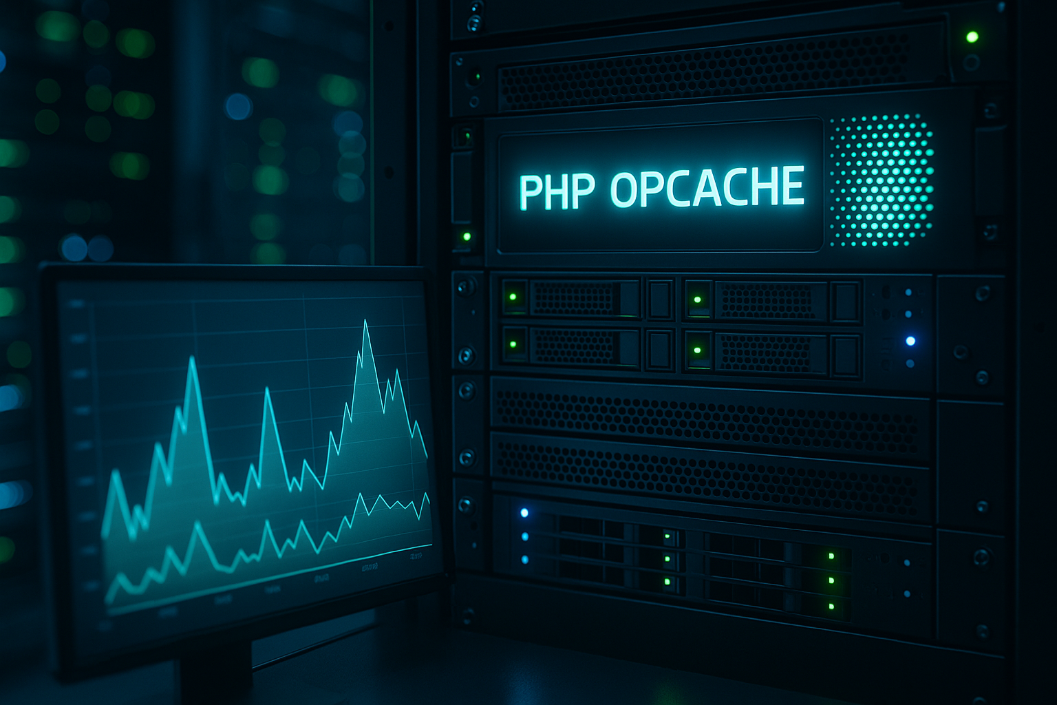 Serveur avec PHP Opcache Graphiques des pics de performance