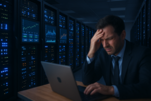 La salle des serveurs avec les métriques de performance et les utilisateurs frustrés montre l'écart entre les ressources du serveur et les performances réelles du site web