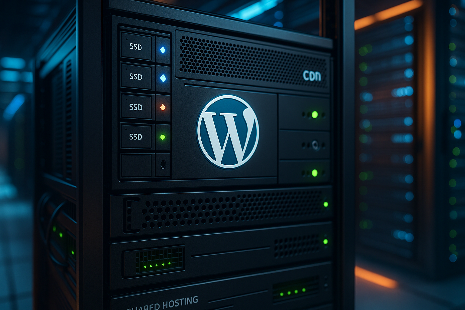 Serveur d'hébergement partagé WordPress à haute performance dans un centre de données