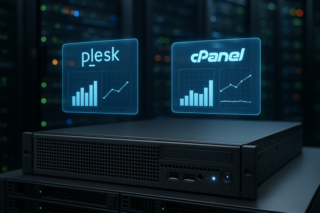 Comparaison de la charge des serveurs avec Plesk et les panneaux de contrôle cPanel