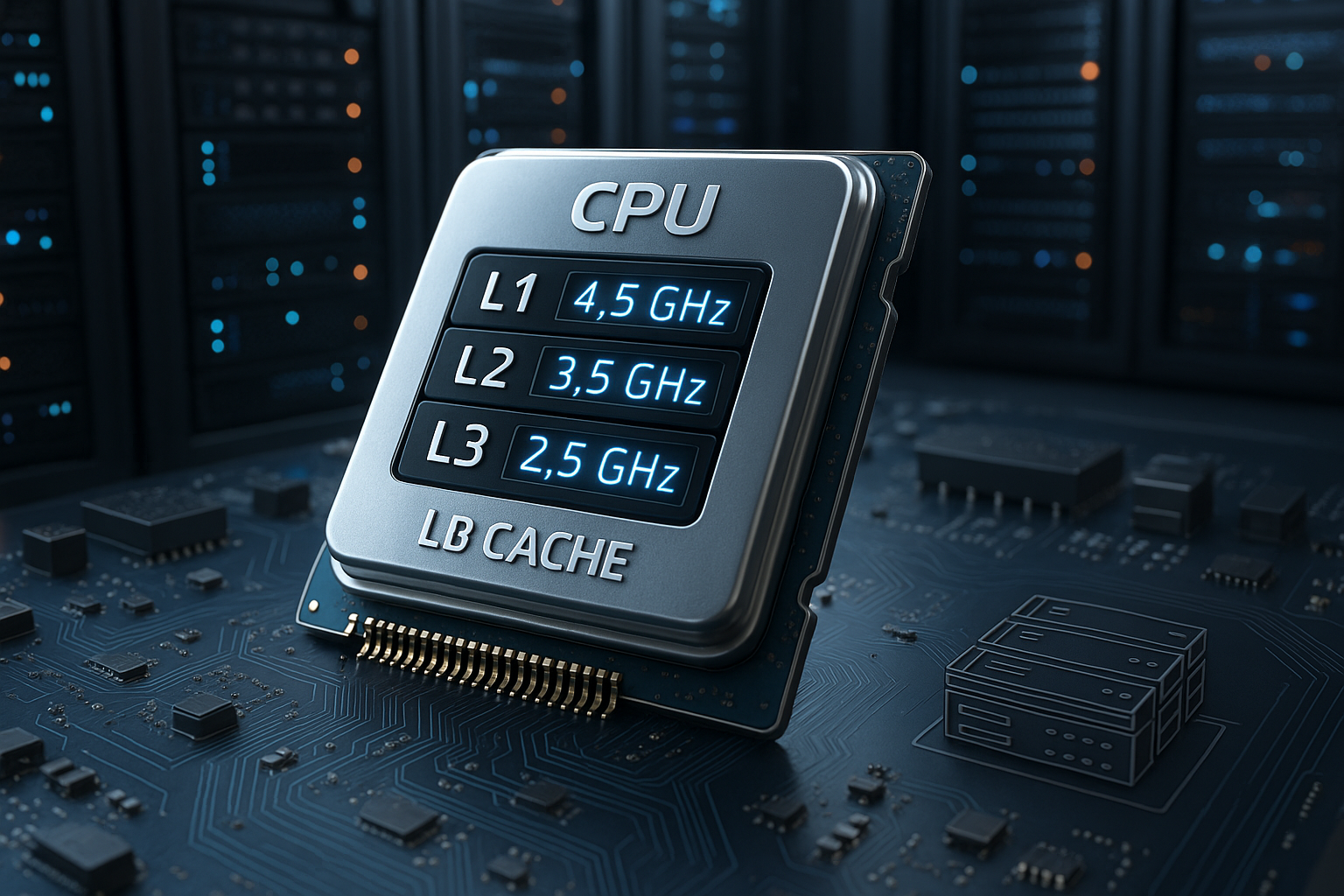 Architecture CPU Hébergement avec cache et fréquence d'horloge pour serveurs web