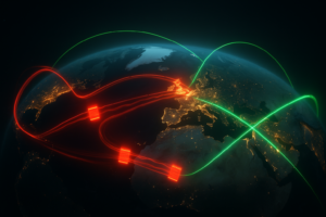 Une carte du monde montre le ralentissement dû à un mauvais DNS TTL dans la performance globale des sites web