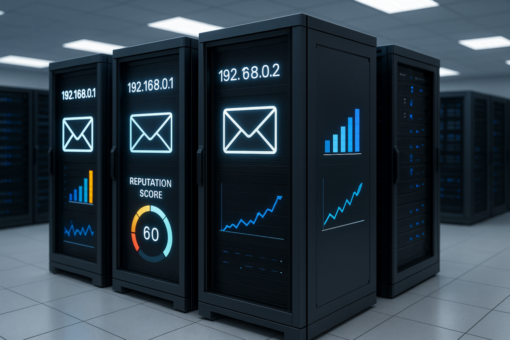 Infrastructure moderne d'hébergement d'e-mails avec réputation IP et délivrabilité